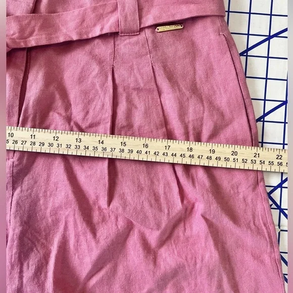 NWT MARC NEW YORK APRICOT LINEN BLEND BELTED SHORTS SZ MEDIUM - Picture 11 of 11